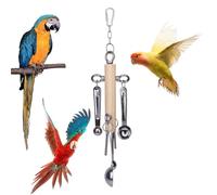 Jubilofex Parrot Toy - Spoon Chew Toy for Birds | Interactive Bird Chew Toy, Pulling Spoon Toy for African Greys, Parakeets, Caiques and Quakers
