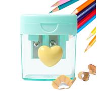 Jubilofex Pencil Sharpener | With Coloured Lid and Double Hole for Accessories - Pencil Sharpener for Eyeliner | For Home, Office, Artists, Drawing, Make-up, Travel,