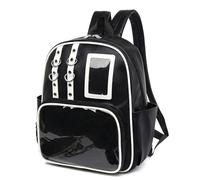 Jubilofex PU Storage Bag, Cute Organizer Pouch with Badge Display - Pin Display Bag | For Work, Fitness, Daily Sport, Travel, Luggage, Black, Se référer au descriptif, Refer to description