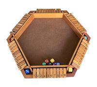 Jubilofex Shut the Box Dice Game Travel, Family Classroom Dice Rolling Tray Strategics: Enter the world of closing the box game and improve your strategic skill.