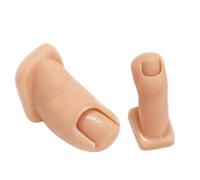 Jubilofex Silicone Toe Mannequin | Artificial Silicone Toe Simulator - Practice Toenail Set of 2 Artificial Models for Home Salon Pedicure Skill Training