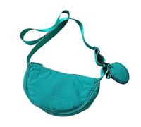 Jubilofex Small Nylon Shape - Fashionable Compact Shoulder Strap Adjustable Hand | Casual Hand Work Travel Carrying Lightweight Nylon For Dates, Malachite Blue, Se référer au descriptif