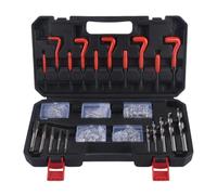Jubilofex Thread Insert Kit,131-Piece Metal Thread Recovery Kit with Storage Box - Complete Thread Insert Tool Kit,for Technicians Enthusiasts Mechanic Hobbyists Roadside Garage