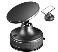 Jubilofex Vacuum Magnetic Car Phone Mount 360 Adjustable Suction Cup Tocal Holder, Portable Cradle, Mobile Stand of the Car Interior, Fits Most Smartphones