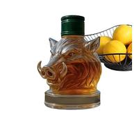 Jubilofex Wine Carafe, Wild Boar Bourbon Dispenser - Fun Whisky Decanter for Home Decoration Indoor Birthday Party Retirement and Hanging Rack