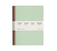 Jubiluu A5 Softcover 3-Pack Stitch Notebook - 50 Sheets (80g offset paper) - Classic Cream Ruled Journal for School, Office, Journaling, or Everyday Note-Taking-Fresh Pastels