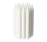JUBLA 2 x Unscented chandelier candle, white, Pack of 20, Diameter: 22 mm Height: 19 cm Burning time: 6 hr.