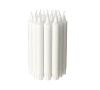 Jubla 20 Unscented White Candles 22mm Diameter 19cm Height 6 Hours Burn Time