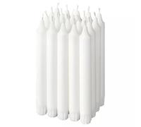 JUBLA Unscented Stearin Chandelier Candles Burning time 6hr 19cm Pack of 20