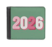 Jubonexis 2026 Letter Soft PU Leather Bifold Wallet, Coin Purse Credit Pass Case, Durable Card-Holder Slim Billfold for Men Woman Money Storage