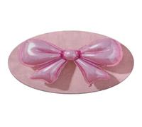 Jubonexis 3d Bow Shaped Pink Balloon Large Round Carpet Area Rug Mat Modern Non Slip Circular Rugs 36inch(90cm)