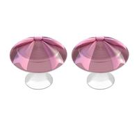 Jubonexis 3D Cute Bow Pink Round Drawer Cabinet Knobs Handles with Screws,2 Pcs, Drawer Dresser Knob Pulls Decor for Wardrobe Cupboard Home Office Kitchen