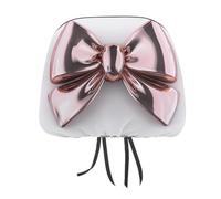 Jubonexis 3d Pink Bow on White Printed Car Headrest Cover,2 Pieces, Elastic Comfort Head Rest Cover for Women Men, Universal Fits Most Cars Van SUV Truck, Car Interior Decor Accessories