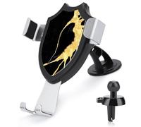 Jubonexis Abstract Black Old Mable with Gold Car Phone Holder Mount Triangle Clip Base Air Vent Cell Phone Car Mount Automotive Accessories for 4-6 Inches Cell Smartphones