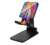 Jubonexis Abstract Colourful of A Hands Praying Cell Phone Stand Foldable Adjustable Phone Stand for Desk