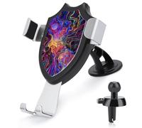 Jubonexis Abstract Composition of Intertwined Shapes Car Phone Holder Mount Triangle Clip Base Air Vent Cell Phone Car Mount Automotive Accessories for 4-6 Inches Cell Smartphones