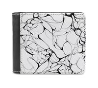 Jubonexis Abstract Flowing Energetic Currents Soft PU Leather Bifold Wallet, Coin Purse Credit Pass Case, Durable Card-Holder Slim Billfold for Men Woman Money Storage