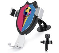 Jubonexis Abstract Ice Cream Cone Soccer Ball Car Phone Holder Mount Triangle Clip Base Air Vent Cell Phone Car Mount Automotive Accessories for 4-6 Inches Cell Smartphones
