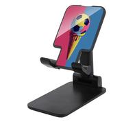 Jubonexis Abstract Ice Cream Cone Soccer Ball Cell Phone Stand Foldable Adjustable Phone Stand for Desk