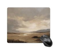Jubonexis Abstract Landscape Beige And Gray Sky Dark Brown Mouse Pad, Small Office Computer Mouse Pads for Desk Laptop with Non-Slip Rubber Base Mouse Mat, Gaming Mouse Pads