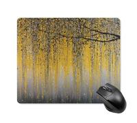 Jubonexis Abstract Silver And Gold Weeping Willow Tree Mouse Pad, Small Office Computer Mouse Pads for Desk Laptop with Non-Slip Rubber Base Mouse Mat, Gaming Mouse Pads