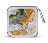 Jubonexis Abstract Texture in Natural Colours CD Case DVD Storage Case Portable for Car Home Travel