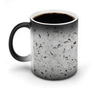 Jubonexis Abstract White Paper Texture Polished Stone Color Changing Mugs Heat Changing Ceramic Coffee Mug Novelty Funny Tea Water Cup 11OZ