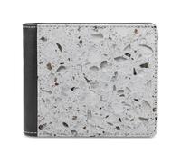 Jubonexis Abstract White Paper Texture Polished Stone Soft PU Leather Bifold Wallet, Coin Purse Credit Pass Case, Durable Card-Holder Slim Billfold for Men Woman Money Storage