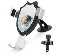 Jubonexis Abstract Woman Swimming in The Sea Car Phone Holder Mount Triangle Clip Base Air Vent Cell Phone Car Mount Automotive Accessories for 4-6 Inches Cell Smartphones