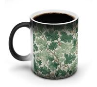 Jubonexis Acorns and Oak Leaves Pattern Color Changing Mugs Heat Changing Ceramic Coffee Mug Novelty Funny Tea Water Cup 11OZ