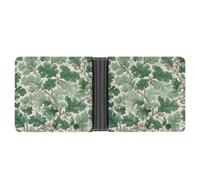 Jubonexis Acorns and Oak Leaves Pattern Soft PU Leather Bifold Wallet, Coin Purse Credit Pass Case, Durable Card-Holder Slim Billfold for Men Woman Money Storage