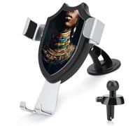 Jubonexis African Woman Colorful Necklaces Car Phone Holder Mount Triangle Clip Base Air Vent Cell Phone Car Mount Automotive Accessories for 4-6 Inches Cell Smartphones