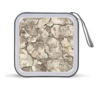 Jubonexis Ancient Eroded Ruins Stone Surface CD Case DVD Storage Case Portable for Car Home Travel