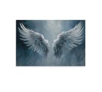 Jubonexis Angel Wings Glowing in Winter Light Wall Art Poster Canvas Print Painting Aesthetic Picture for Living Room Farmhouse Decor 12x18inch(30x45cm)