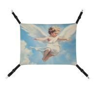 Jubonexis Angel with White Wings Breathable Pet Hammock with Adjustable Straps Reversible Cat Hanging Bed Dog Mats