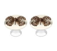 Jubonexis Antique Butterfly Victorian Aesthetic Round Drawer Cabinet Knobs Handles with Screws,2 Pcs, Drawer Dresser Knob Pulls Decor for Wardrobe Cupboard Home Office Kitchen