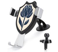 Jubonexis Artichoke in Navy Blue Minimalist Abstract Car Phone Holder Mount Triangle Clip Base Air Vent Cell Phone Car Mount Automotive Accessories for 4-6 Inches Cell Smartphones