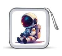 Jubonexis Astronaut Cartoon CD Case DVD Storage Case Portable for Car Home Travel