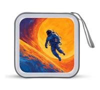 Jubonexis Astronaut in The Space Orange CD Case DVD Storage Case Portable