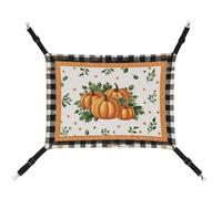 Jubonexis Autumn Pumpkins Green Leaves Breathable Pet Hammock with Adjustable Straps Reversible Cat Hanging Bed Dog Mats