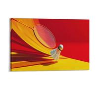 Jubonexis Badminton Racket Striking Wall Art Poster Canvas Print Painting Aesthetic Picture for Living Room Farmhouse Decor Unframed 12x18inch(30x45cm)