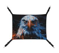 Jubonexis Bald Eagle Blue And Orange Breathable Pet Hammock with Adjustable Straps Reversible Cat Hanging Bed Dog Mats