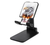 Jubonexis Bald Eagle with An American Flag Cell Phone Stand Foldable Adjustable Phone Stand for Desk