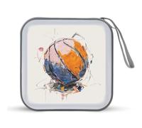 Jubonexis Basketball Graffiti CD Case DVD Storage Case Portable for Car Home Travel