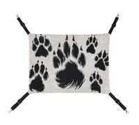 Jubonexis Bear Feet Silhouette Breathable Pet Hammock with Adjustable Straps Reversible Cat Hanging Bed Dog Mats