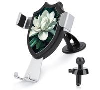 Jubonexis Beautiful Evergreen Magnolia Car Phone Holder Mount Triangle Clip Base Air Vent Cell Phone Car Mount Automotive Accessories for 4-6 Inches Cell Smartphones