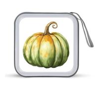 Jubonexis Beautiful Green and Yellow Pumpkin CD Case DVD Storage Case Portable