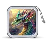 Jubonexis Beautiful Green Dragon CD Case DVD Storage Case Portable