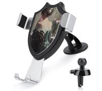 Jubonexis Beautiful Woman in Green Dress Car Phone Holder Mount Triangle Clip Base Air Vent Cell Phone Car Mount Automotive Accessories for 4-6 Inches Cell Smartphones