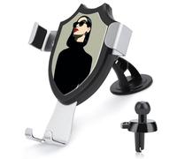 Jubonexis Beautiful Woman with Sunglasses Red Lips Car Phone Holder Mount Triangle Clip Base Air Vent Cell Phone Car Mount Automotive Accessories for 4-6 Inches Cell Smartphones